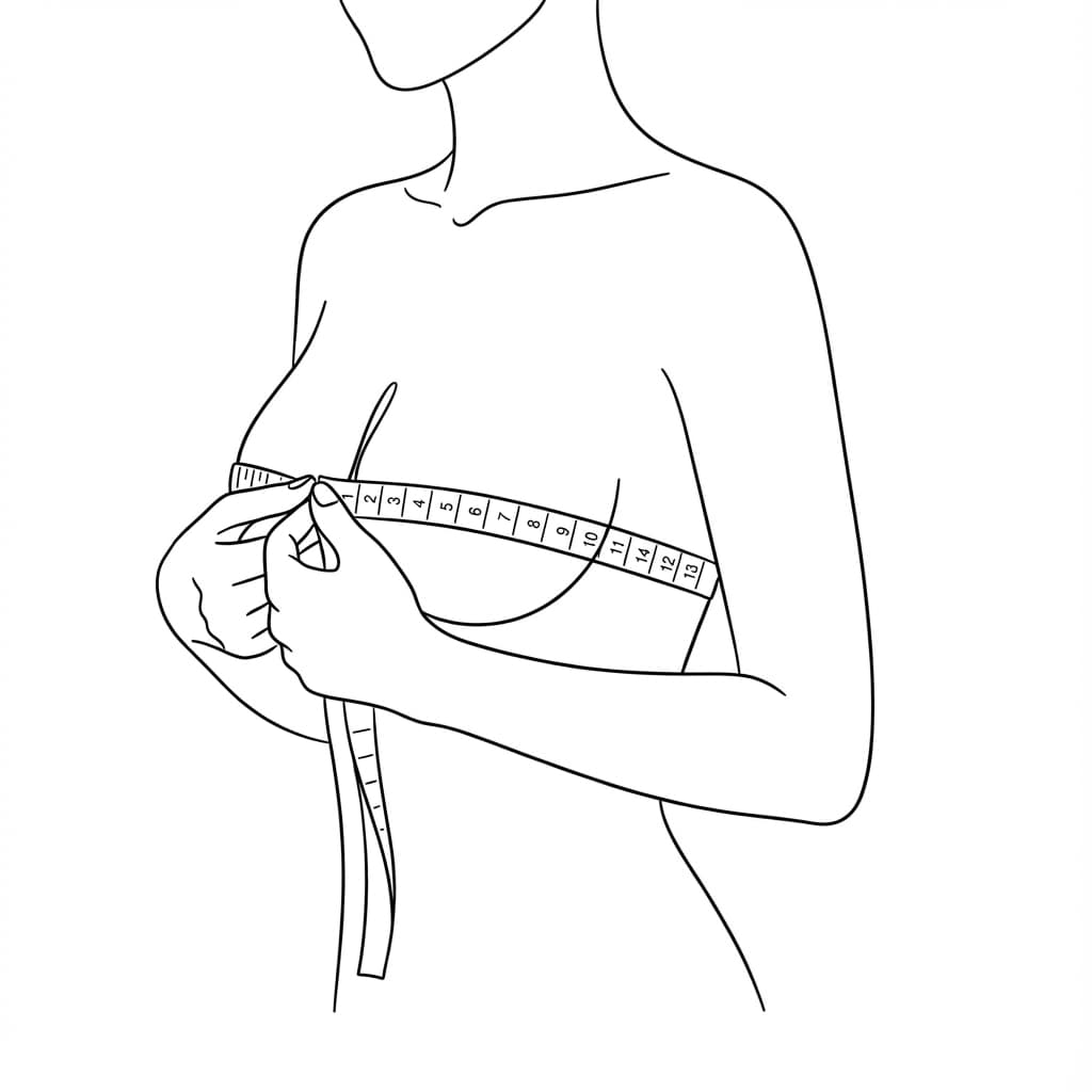 Measuring bust circumference