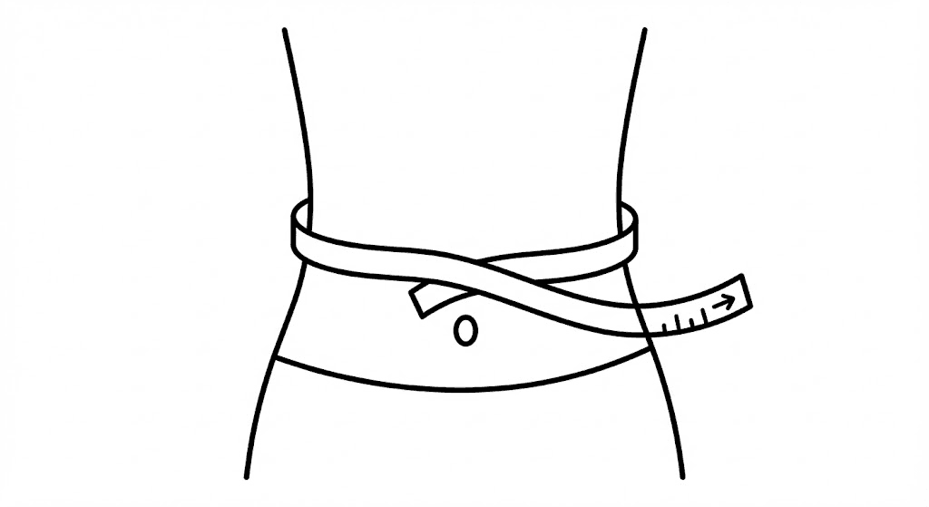How to measure child waist for kids clothing size - measuring tape around natural waistline